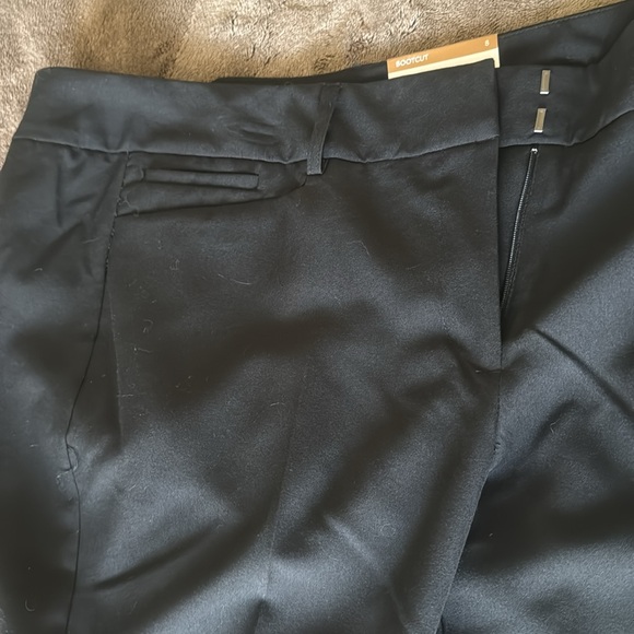 NWT Cooper&Ella Black High Rise Flat Front Bootcut Stretchy Dress Pants, Size 8. - Picture 12 of 12